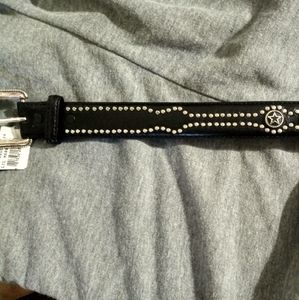 Tony Lama lil marshall black leather belt sz 24